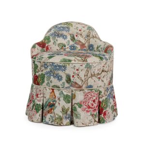 Lou Vanity Stool – Jardine by Colefax & Fowler – Skirt