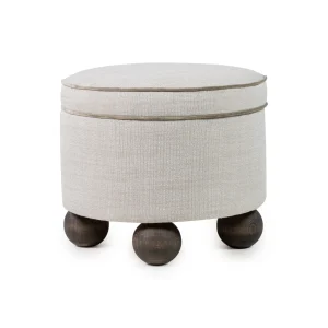 Laurent Pouf – Easy Lustre Mushroom – Velvet Taupe Piping
