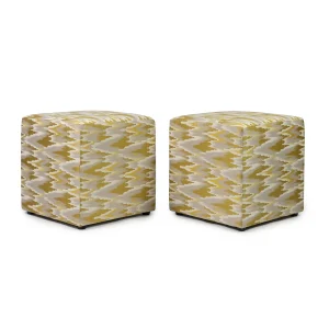 Laurent Square Pouf – Fandango by Dedar