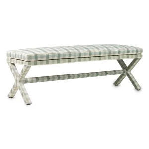Marcel Double X Bench – Eaton Check by Colefax & Fowler