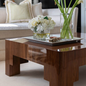 Adrian Coffee Table – Glossy Walnut