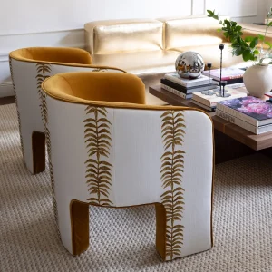 Florian Lounge Chair – Palm Leaf Amber