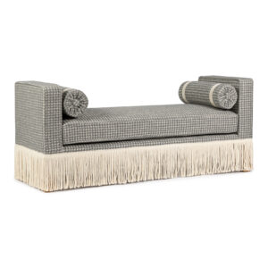 Julian Seat Bench – Waffle Shark – Ivory Fringe