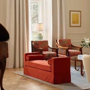 Julian Seat Bench – Velvet Paprika by Kirkby – Skirt