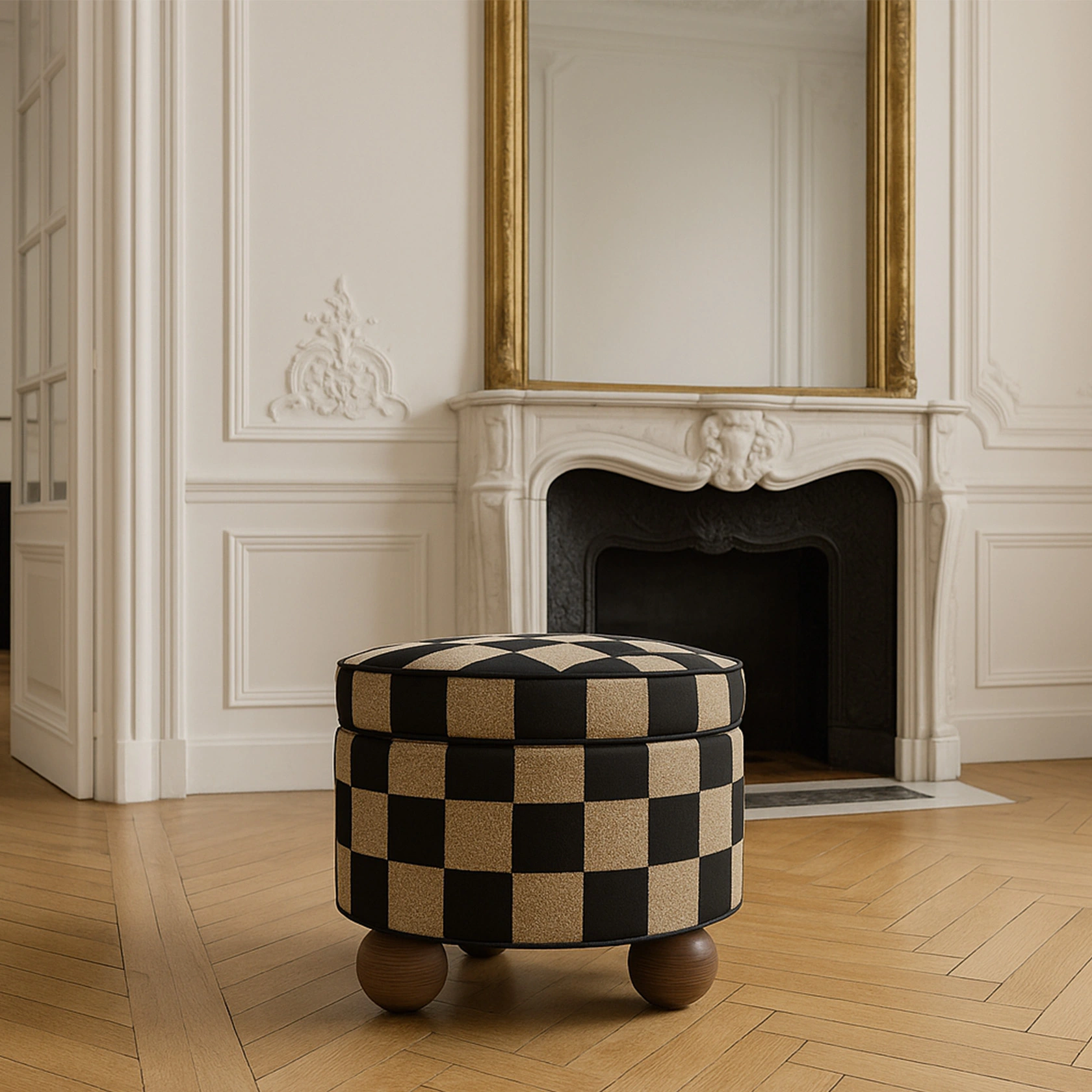 laurent pouf check mate