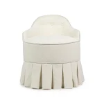 lou stool linen seafoam