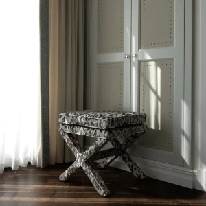 Marcel X Bench – Grey Leo Velvet