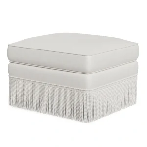 maxim ottoman fringe ivory