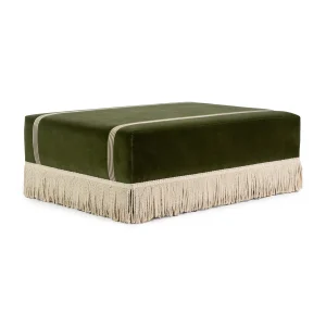 Pascal Ottoman – Safari Green Velvet & Trims